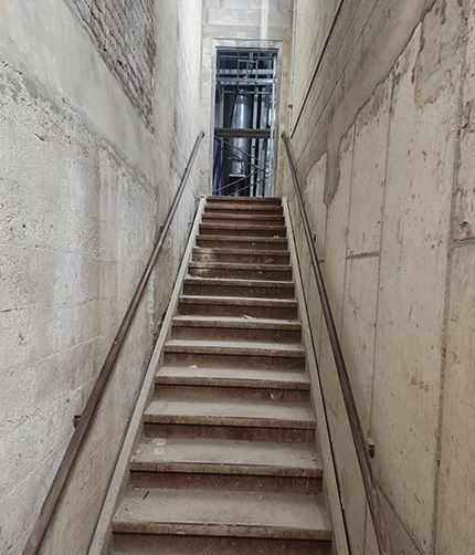 Stairs to kitchen